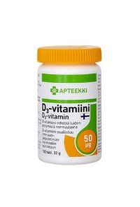 APTEEKKI D3-vitamin 50 mikrog