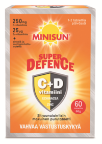 Minisun Super Defence C- ja D3-vitamiini 60 tabl