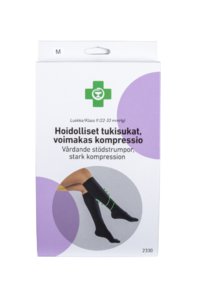 APTEEKKI Vårdande stödstrumpor, stark kompression (lk 2) flera storlekar