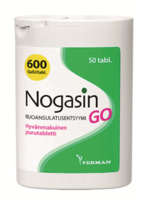 NOGASIN GO 600 GaIU PURUTABLETTI 25 KPL