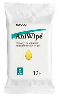 Aniwipe hoitopyyhkeet eläimille 12 kpl