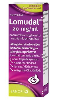 LOMUDAL 20 mg/ml ögondroppar 5 eller 10 ml