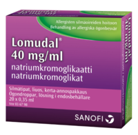 LOMUDAL 40 mg/ml ögondroppar 20 eller 60 endospipetter