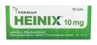 HEINIX allergimedicin 10 mg 10 eller 30 tabletter