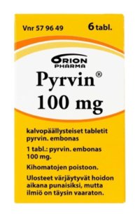 PYRVIN 100 mg mot springmask 6 eller 20 tabletter