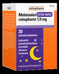 MELATONIINI EXTRA VAHVA RATIOP 1,9MG 100 tabl