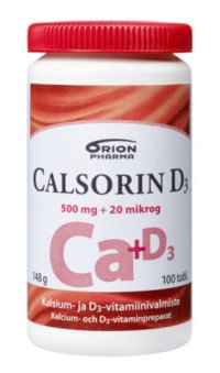 Calsorin 500mg + D3 20mikrog tabl 100 kpl