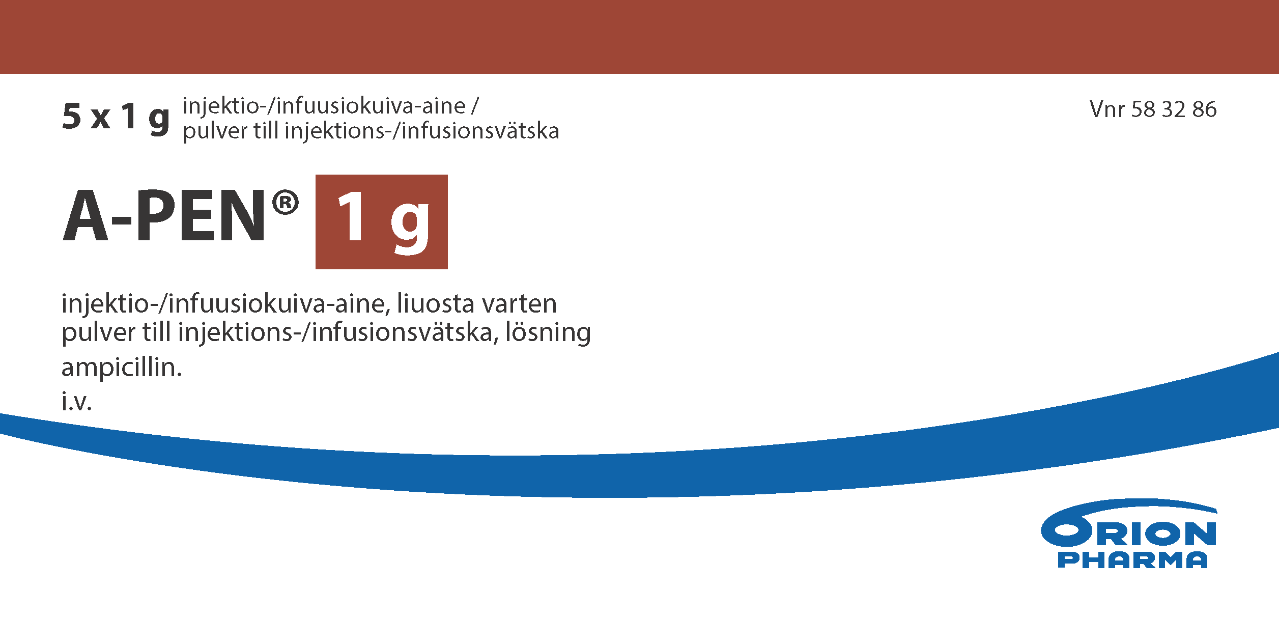 A-PEN 1 g injektio/infuusiokuiva-aine, liuosta varten 5 x 1 g