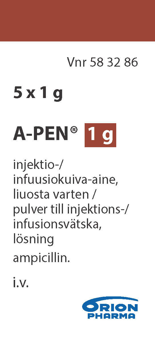 A-PEN 1 g injektio/infuusiokuiva-aine, liuosta varten 5 x 1 g