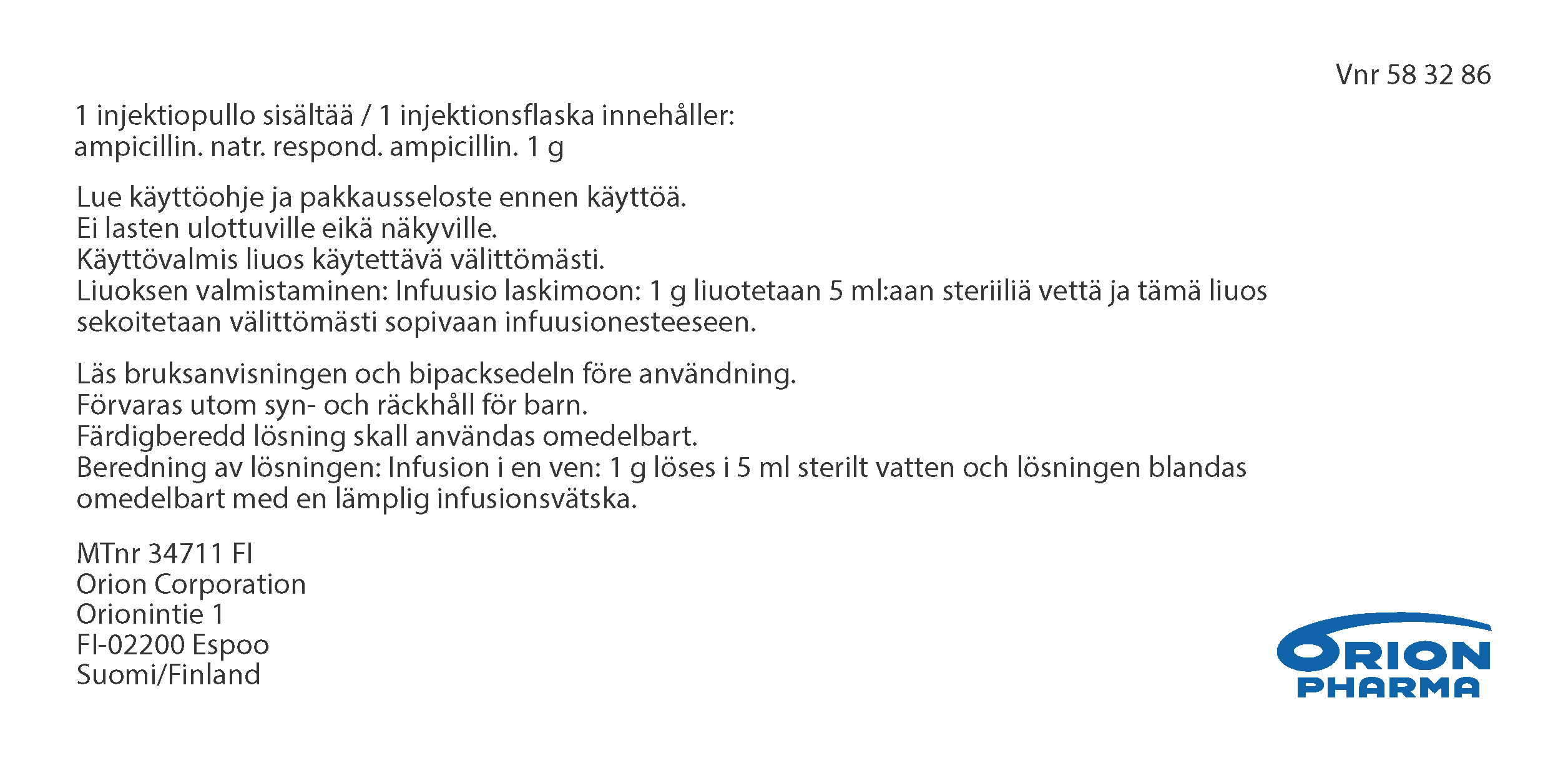 A-PEN 1 g injektio/infuusiokuiva-aine, liuosta varten 5 x 1 g