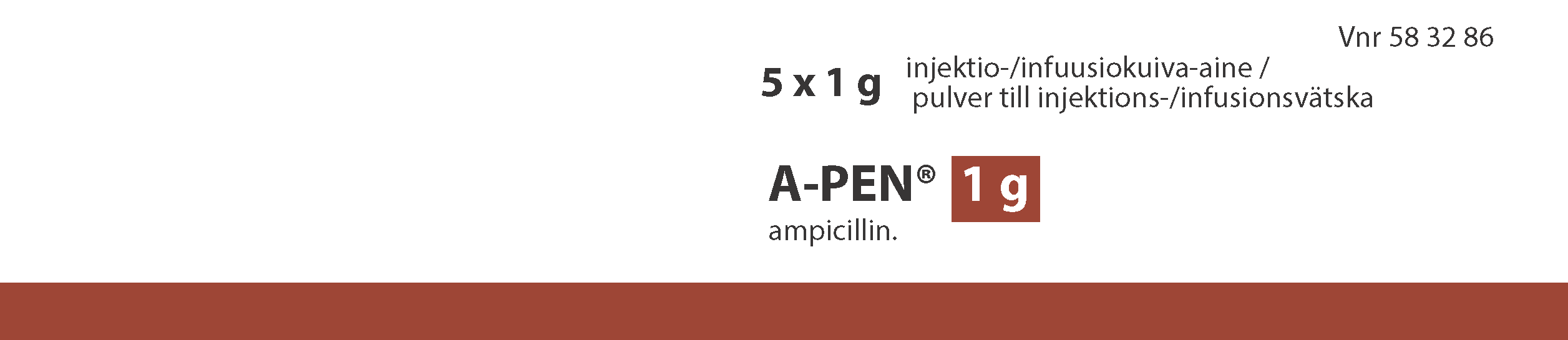 A-PEN 1 g injektio/infuusiokuiva-aine, liuosta varten 5 x 1 g
