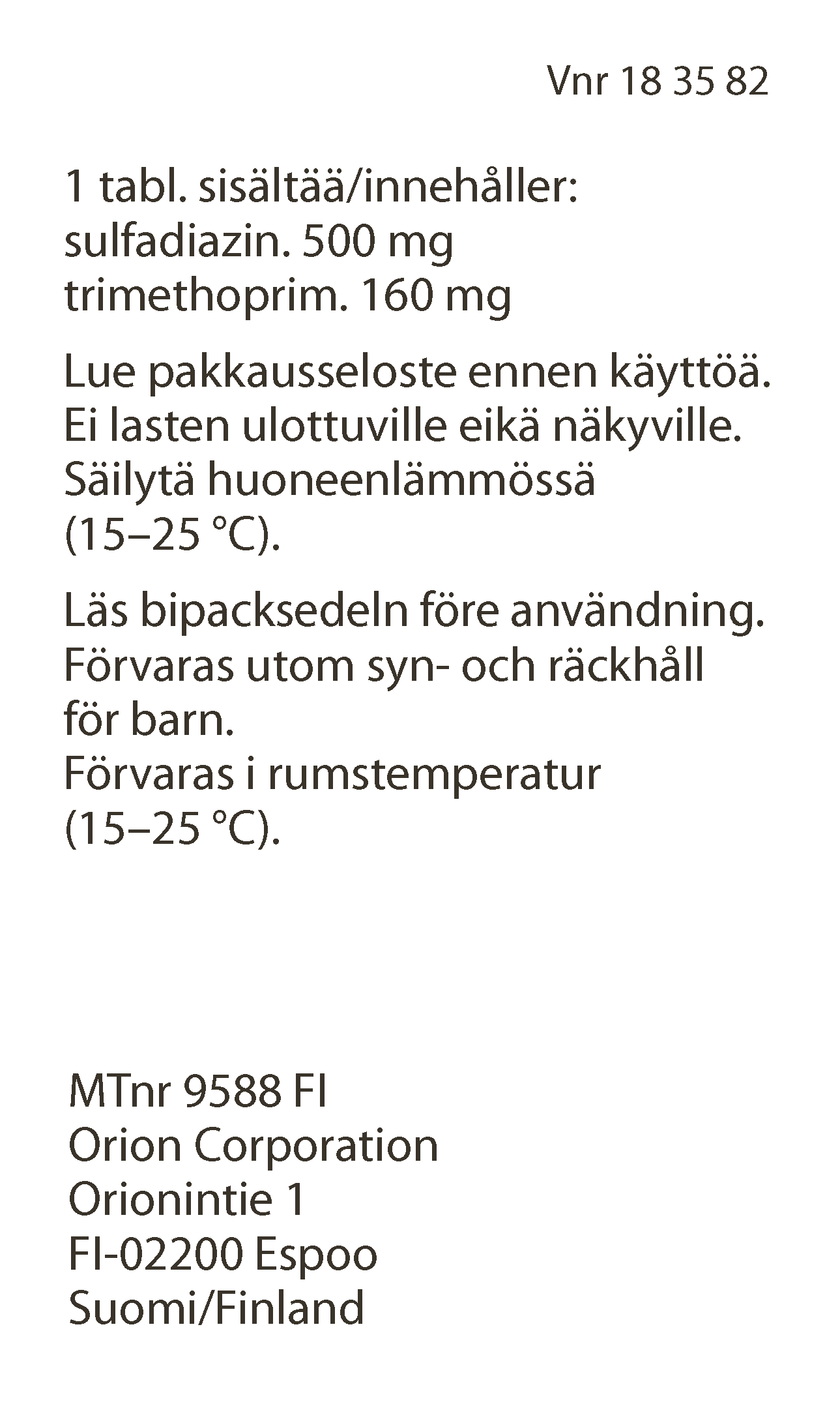 DITRIM DUPLO 160/500 mg tabletti 1 x 20 kpl