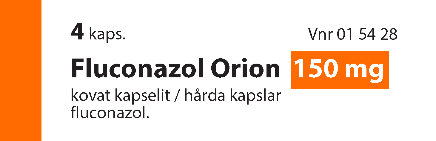 FLUCONAZOL ORION 150 mg kapseli, kova 1 x 4 fol