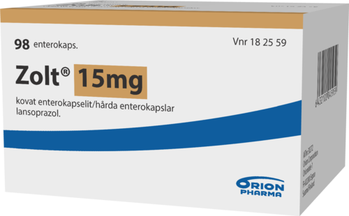 ZOLT 15 mg enterokapseli, kova 1 x 98 fol