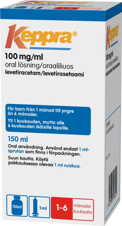 KEPPRA 100 mg/ml oraaliliuos 1 x 150 ml