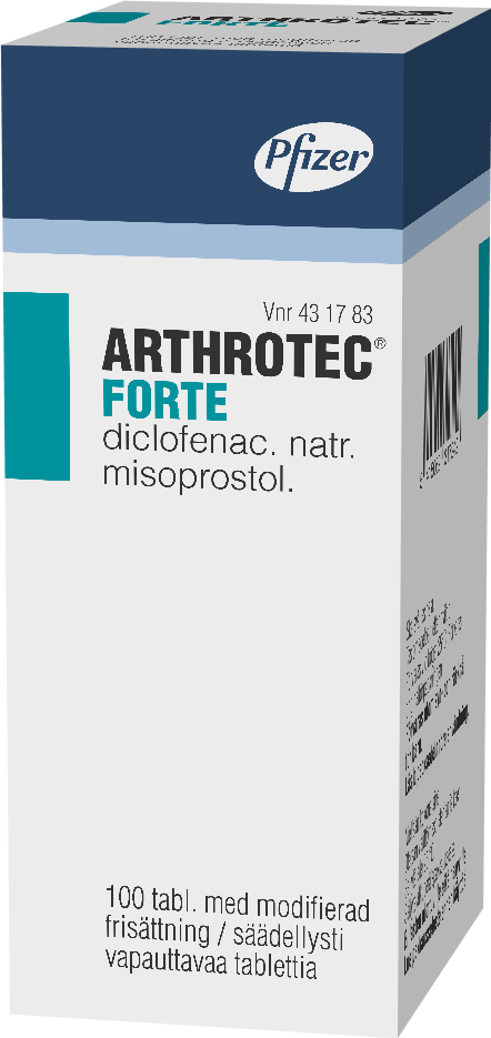 ARTHROTEC FORTE 75/0,2 mg säädellysti vapauttava tabletti 1 x 100 fol