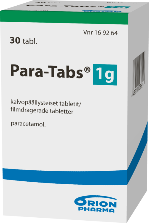 PARA-TABS 1 g tabletti, kalvopäällysteinen 1 x 30 kpl