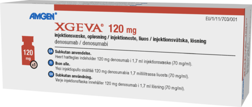 XGEVA 120 mg injektioneste, liuos 1 x 1.7 ml