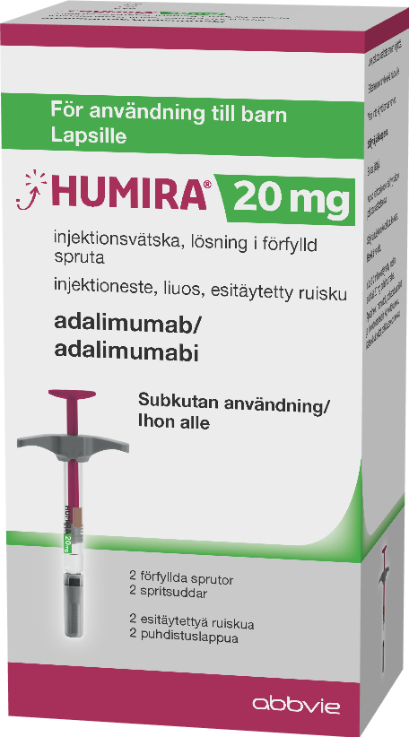 HUMIRA 20 mg injektioneste, liuos, esitäytetty ruisku 2 x 0.2 ml