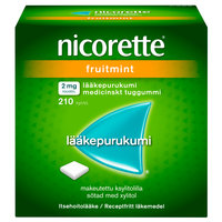NICORETTE FRUITMINT 2 mg lääkepurukumi 210 fol