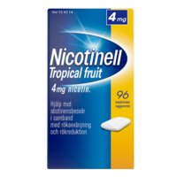 NICOTINELL TROPICAL FRUIT 4 mg lääkepurukumi 96 fol