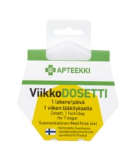 Apteekki Viikkodosetti 1 lokero/päivä 1 kpl