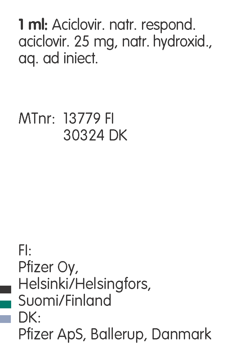 ACICLOVIR PFIZER 25 mg/ml infuusiokonsentraatti, liuosta varten 5 x 10 ml