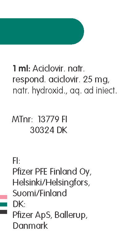 ACICLOVIR PFIZER 25 mg/ml infuusiokonsentraatti, liuosta varten 5 x 20 ml