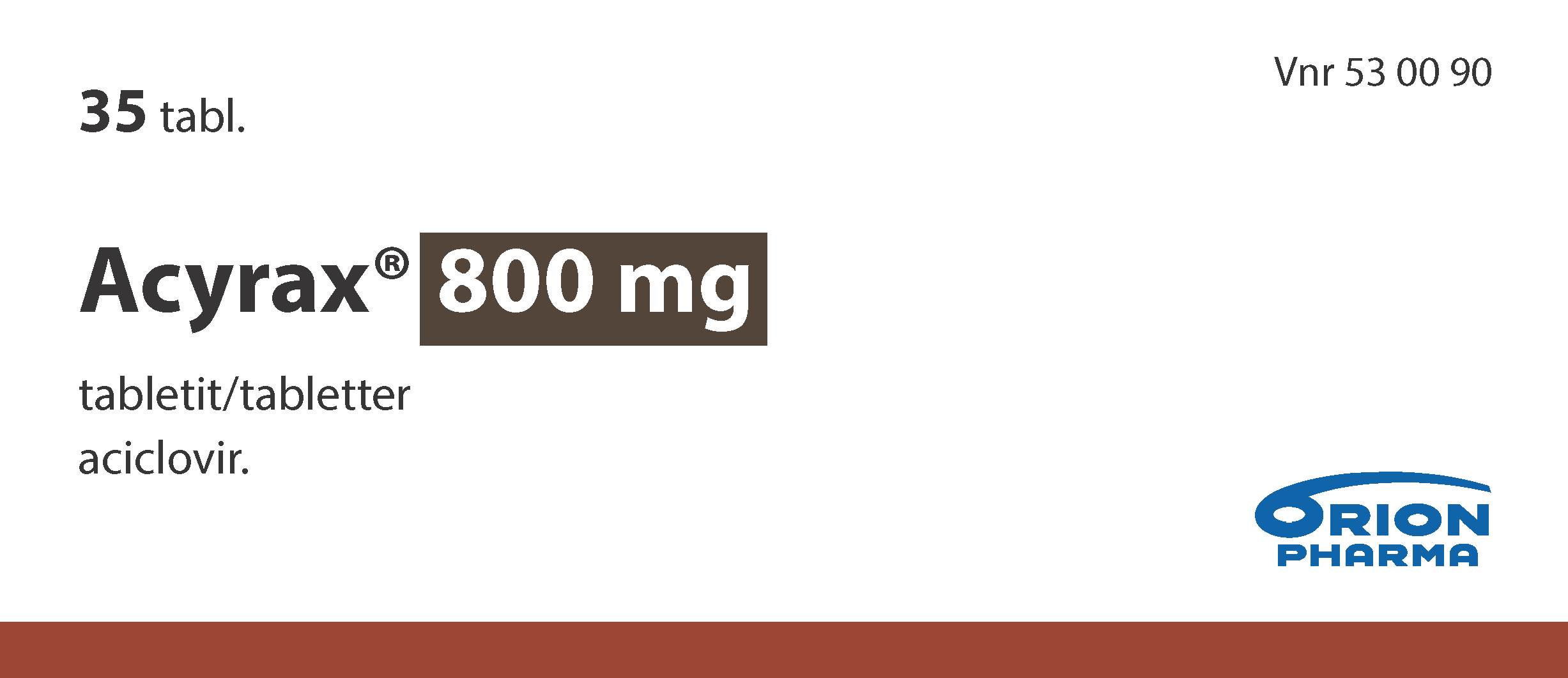 ACYRAX 800 mg tabletti 1 x 35 fol