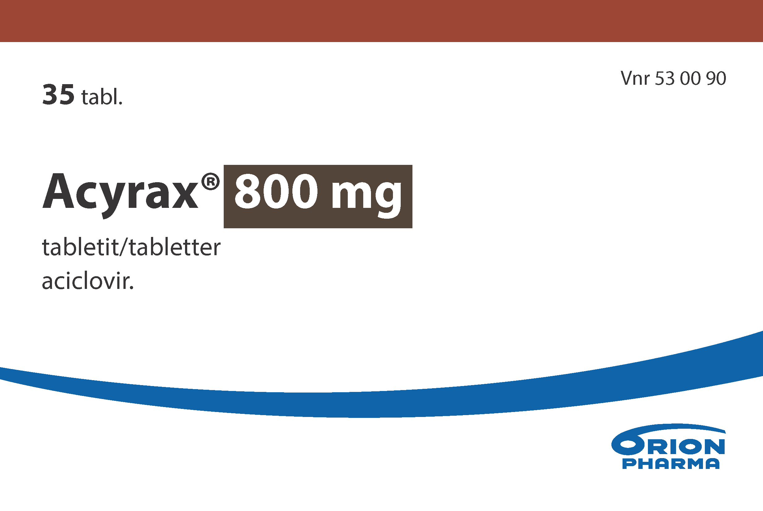 ACYRAX 800 mg tabletti 1 x 35 fol
