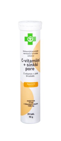 APTEEKKI C-vitamiini + sinkki Pore appelsiini 20 tabl.