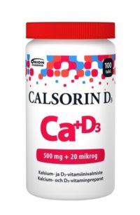 Calsorin 500mg + D3 20mikrog tabl 100 kpl