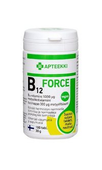 Apteekki B12 FORCE 1000/300 mikrog 100 tabl