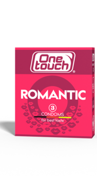 One Touch Romantic mansikanm. kondomit 3 kpl