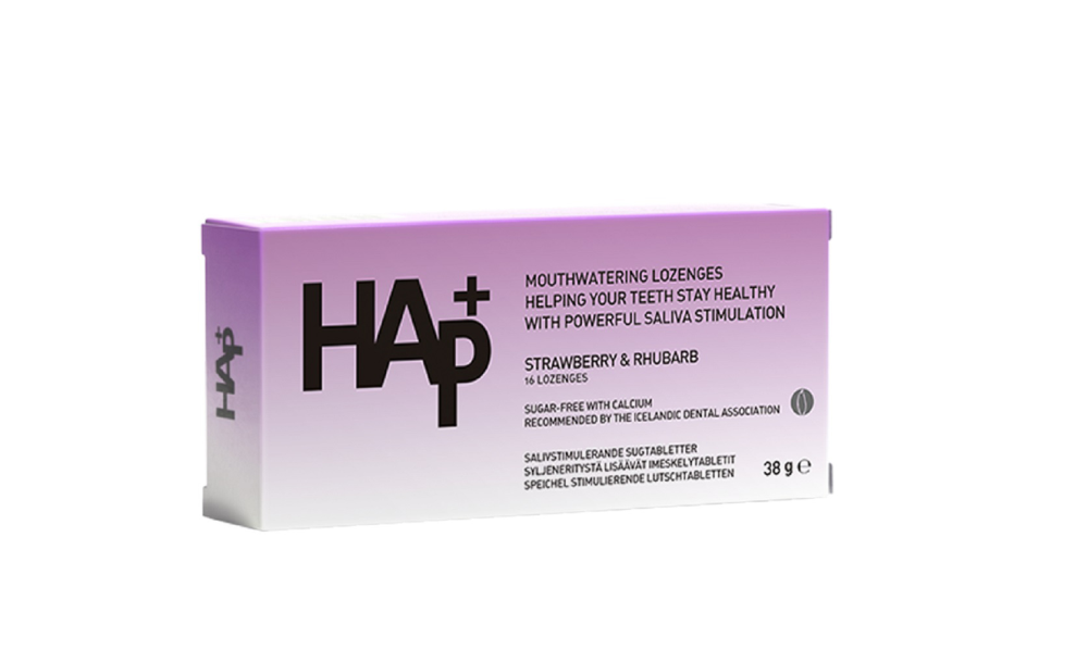 HAp+ imeskelytabl. mansikka-raparperi 16 kpl