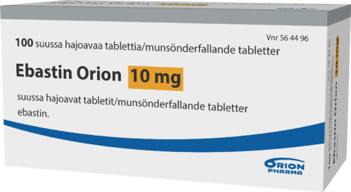 EBASTIN ORION 10 mg tabletti, suussa hajoava 1 x 100 fol