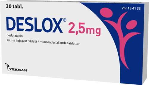 DESLOX 2.5 mg tabletti, suussa hajoava 1 x 30 fol