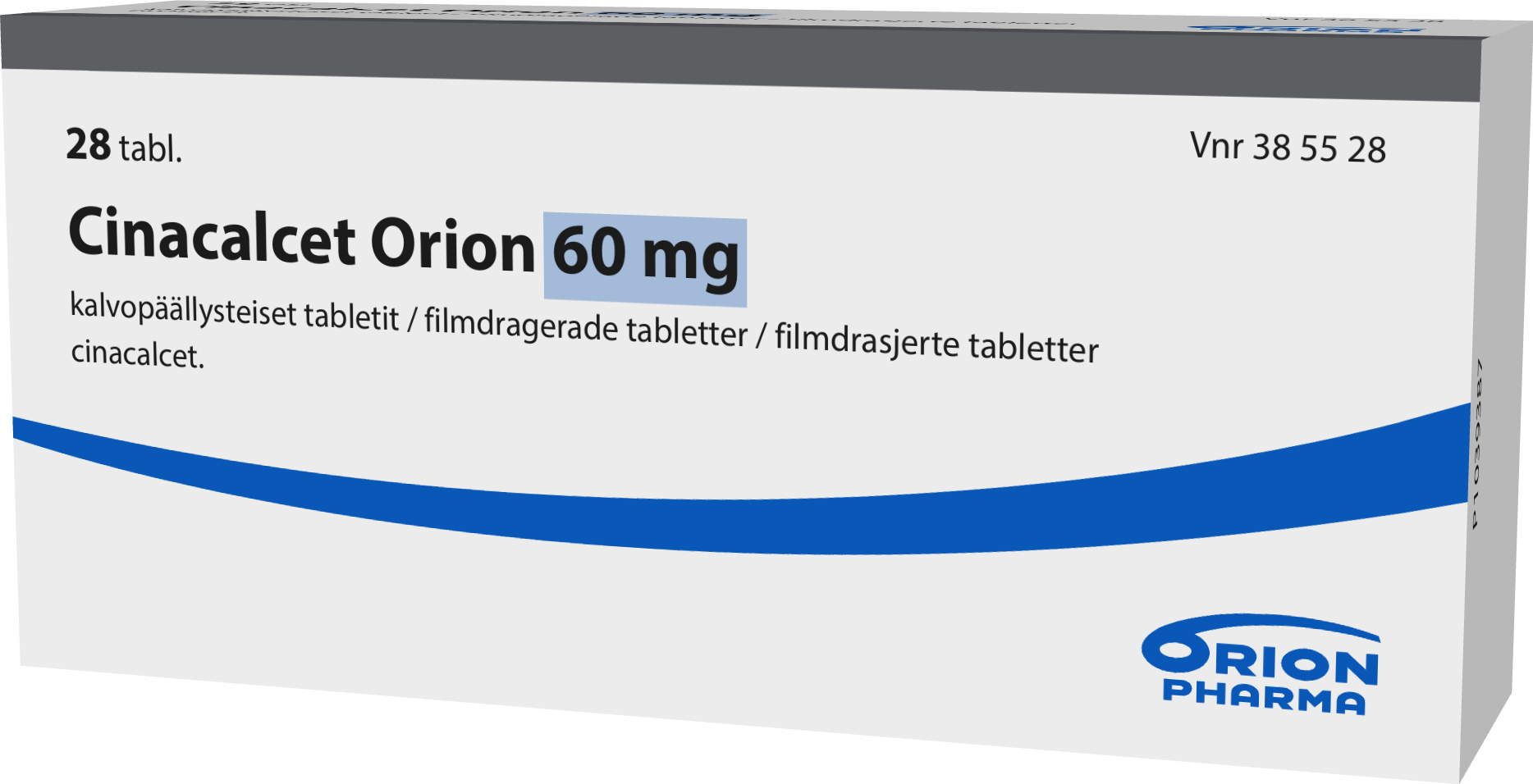 CINACALCET ORION 60 mg tabletti, kalvopäällysteinen 1 x 28 fol