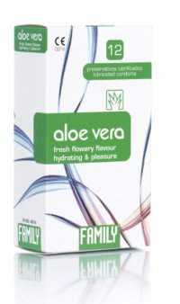 Family Aloe Vera kondomi kuivuuteen 12 kpl