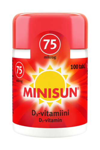 Minisun D-vitamiini 75 mikrog 100 tabl