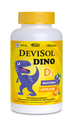 DEVISOL DINO MUSTIKKA APPELSIINI 15 MIKROG