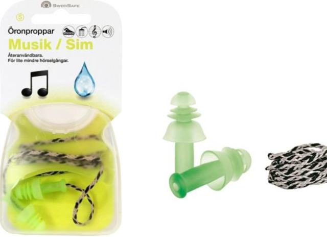 SwedSafe Music & Swim korvatulppa (S) 8x1 paria