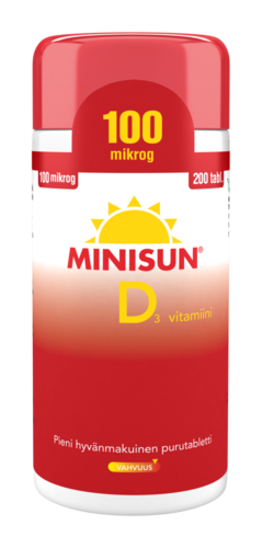 Minisun D-vitamiini 100 mikrog